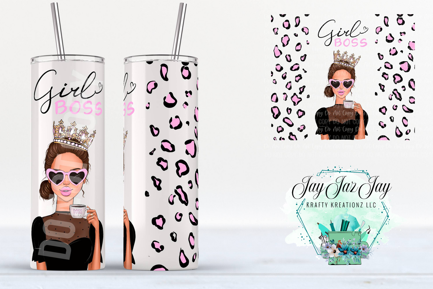 Girl Boss Brunette Crown Tumbler
