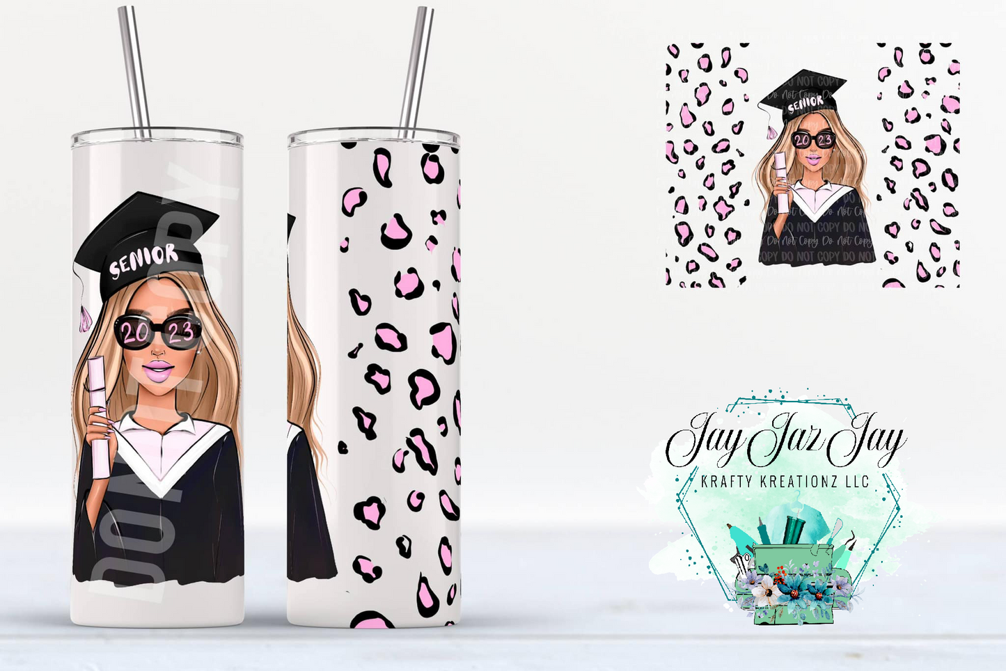 Senior Blonde Babe Tumbler