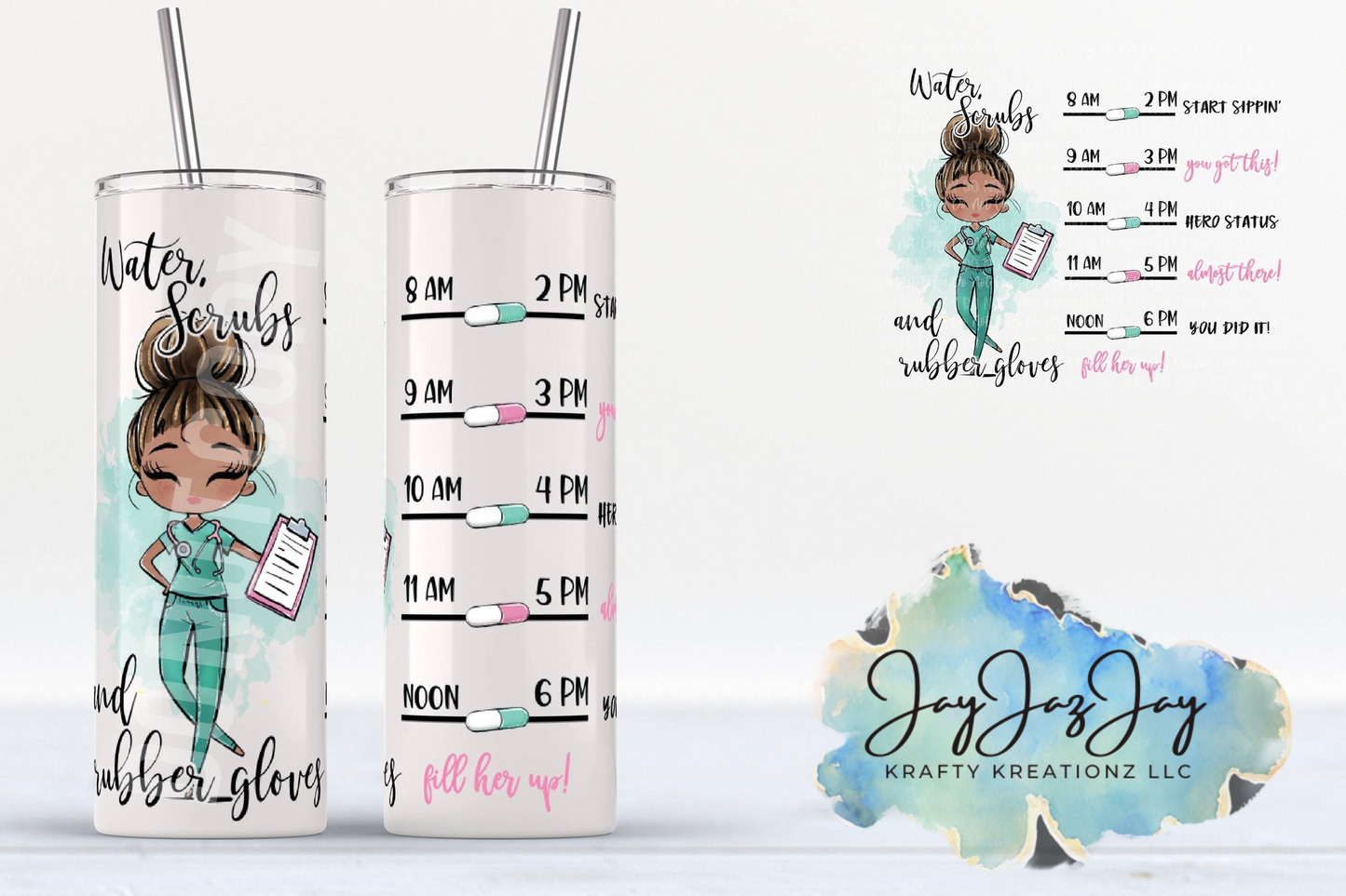 Nurse Scrubs Tumbler